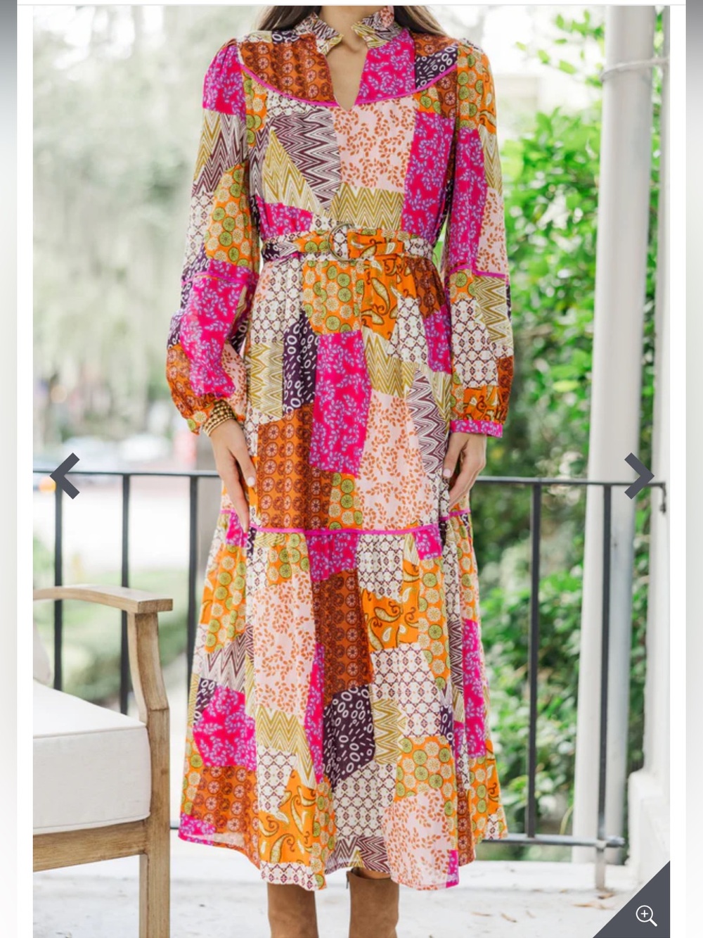 Fate: Happy For You Fuchsia Pink Patchwork Midi Dress